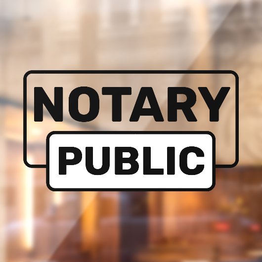 Opvallende notaris Openbare Kennisgeving Raamsticker (Vel 2)