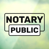 Opvallende notaris Openbare Kennisgeving Raamsticker (Vel 3)