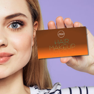 Opvallende Oranje en Blauwgroen spiegelletters met Visitekaartje