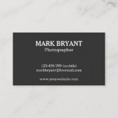 Opvallende Pop Art Camera Fotograaf Visitekaartje (Achterkant)