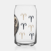 Opvallende Ram Symbool Artwork Blikvorm Glas (Achterkant)