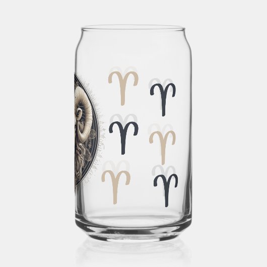 Opvallende Ram Symbool Artwork Blikvorm Glas (Achterkant)