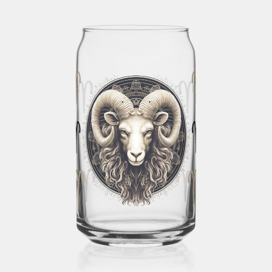 Opvallende Ram Symbool Artwork Blikvorm Glas (Links)