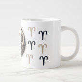 Opvallende Ram Symbool Artwork Grote Koffiekop (Rechts)