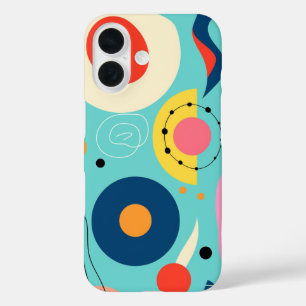 Opvallende retro vintage telefoonhoes kleurrijk en iPhone 16 hoesje