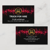 Opvallende rode elektrische bliksemwagen voor hire visitekaartje (Voorkant / Achterkant)