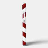 Opvallende rode en witte Chevron Case-Mate iPhone Case (Achterkant / Links)