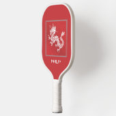 Opvallende rode en witte draak pickleball paddle (Links)