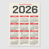 Opvallende Rood-Zwarte Aangepaste Familienaam 2026 (Voorkant)
