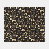 Opvallende roos- en knopsamenstelling fleece deken (Voorkant (Horizontaal))