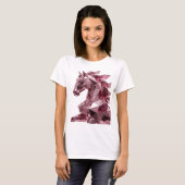 Opvallende roze ABSTRACTE KUNST Statement Design T-shirt (Voorkant volledig)