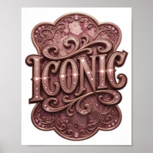 Opvallende Roze ICONISCHE Statement Design Poster