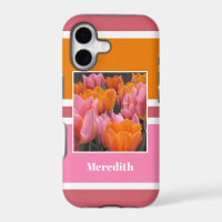 Opvallende Roze Oranje Tulpen Persoonlijk