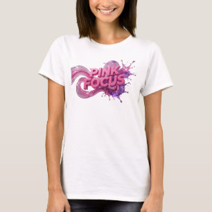 Opvallende Roze PINK FOCUS 3D Tekst Kunst T-shirt