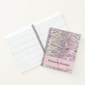 Opvallende roze zilveren tijger Zebra glitter Notitieboek (Binnen)