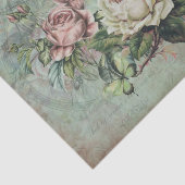 Opvallende Rozen op  grijze achtergrond Tissuepapier (Detail)