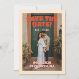 Opvallende Save the Date sjabloon | Bewerkbare tro