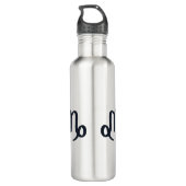 Opvallende Steenbok Symbool Kunstwerk Waterfles (Achterkant)