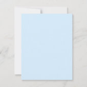 Opvallende typografie gepersonaliseerde blauwe ora notitiekaartje (Achterkant)