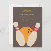 Opvallende uitnodiging voor Bowling Party (Voorkant)
