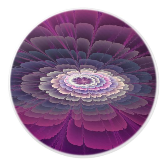 Opvallende ventilator kleurrijk Abstract fractal a Keramische Knop (Voorkant)