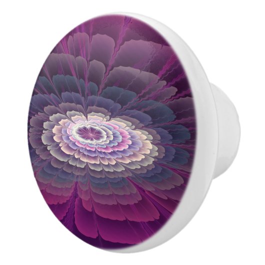 Opvallende ventilator kleurrijk Abstract fractal a Keramische Knop (Rechts)