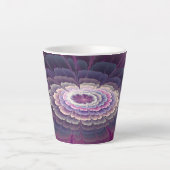 Opvallende ventilator kleurrijk Abstract fractal a Latte Mok (Voorkant)