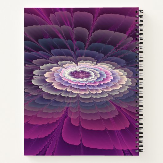 Opvallende ventilator kleurrijk Abstract fractal a Notitieboek (Achterkant)