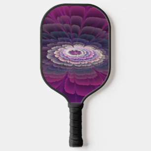 Opvallende ventilator kleurrijk Abstract fractal a Pickleball Paddle