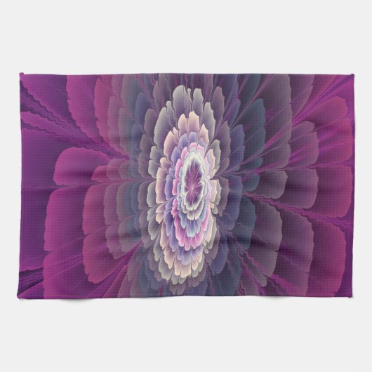 Opvallende ventilator kleurrijk Abstract fractal a Theedoek (Horizontaal)