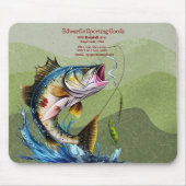 Opvallende vis Logo sportartikelen Muismat (Voorkant)