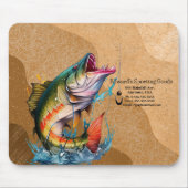 Opvallende vis Logo sportartikelen Muismat (Voorkant)