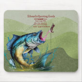 Opvallende vis Logo sportartikelen Muismat (Voorkant)