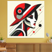 Opvallende visuele illustraties #1 canvas afdruk (Insitu (Woonkamer))