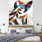 Opvallende visuele illustraties #2 canvas afdruk (Insitu (Slaapkamer))