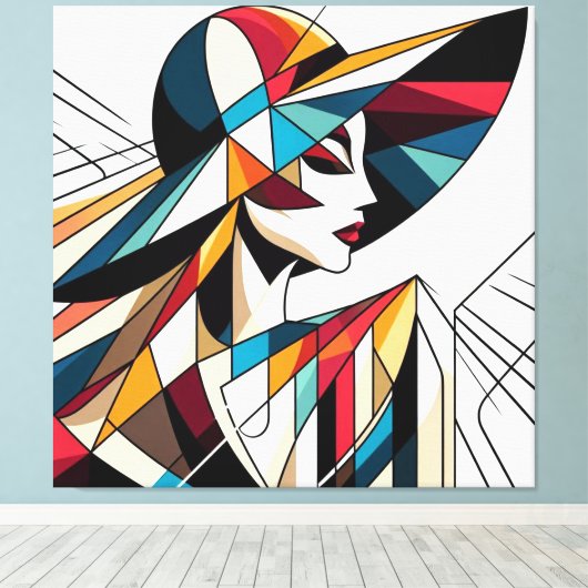 Opvallende visuele illustraties #2 canvas afdruk (Insitu (Houten vloer))