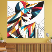 Opvallende visuele illustraties #2 canvas afdruk (Insitu (Woonkamer))