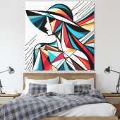 Opvallende visuele illustraties #3 canvas afdruk (Insitu (Slaapkamer))