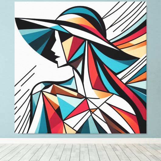 Opvallende visuele illustraties #3 canvas afdruk (Insitu (Houten vloer))