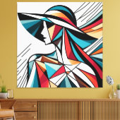 Opvallende visuele illustraties #3 canvas afdruk (Insitu (Woonkamer))