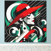 Opvallende visuele illustraties #4 canvas afdruk (Insitu (Houten vloer))