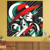 Opvallende visuele illustraties #4 canvas afdruk (Insitu (Woonkamer))