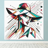 Opvallende visuele illustraties #5 canvas afdruk (Insitu (Houten vloer))