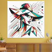 Opvallende visuele illustraties #5 canvas afdruk (Insitu (Woonkamer))