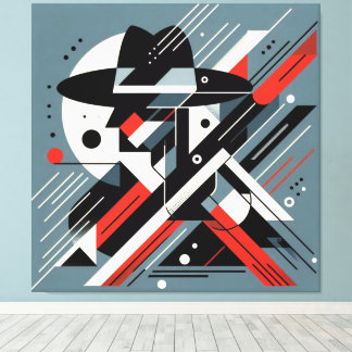 Opvallende visuele illustraties #6 canvas afdruk