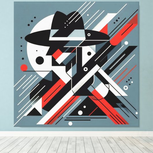 Opvallende visuele illustraties #6 canvas afdruk (Insitu (Houten vloer))