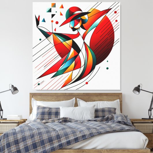 Opvallende visuele illustraties #7 canvas afdruk (Insitu (Slaapkamer))