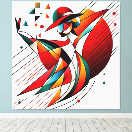 Opvallende visuele illustraties #7 canvas afdruk (Insitu (Houten vloer))