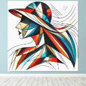 Opvallende visuele illustraties #8 canvas afdruk (Insitu (Houten vloer))