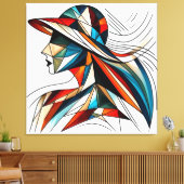 Opvallende visuele illustraties #8 canvas afdruk (Insitu (Woonkamer))